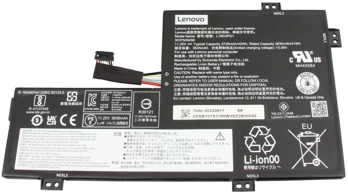 Lenovo SB10T83190 Batterij - 42Wh