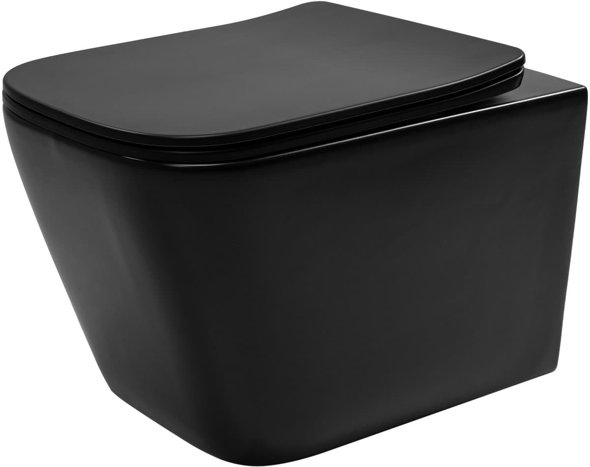 Rea - Hangende toiletpot - Julio Black Mat - Zwart mat - 51,5X34,5X30CM