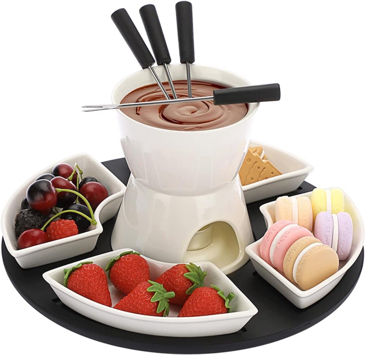 SCH® Fondueset - Fondue - Fondueset elektrisch - Wit - 31cm x 30cm x 13cm