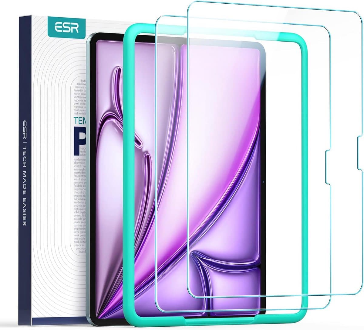 2x Gehard Glas Schermbeschermer voor iPad Air 13 inch (M3/M2 2025/2024) - Inclusief Uitlijningsframe