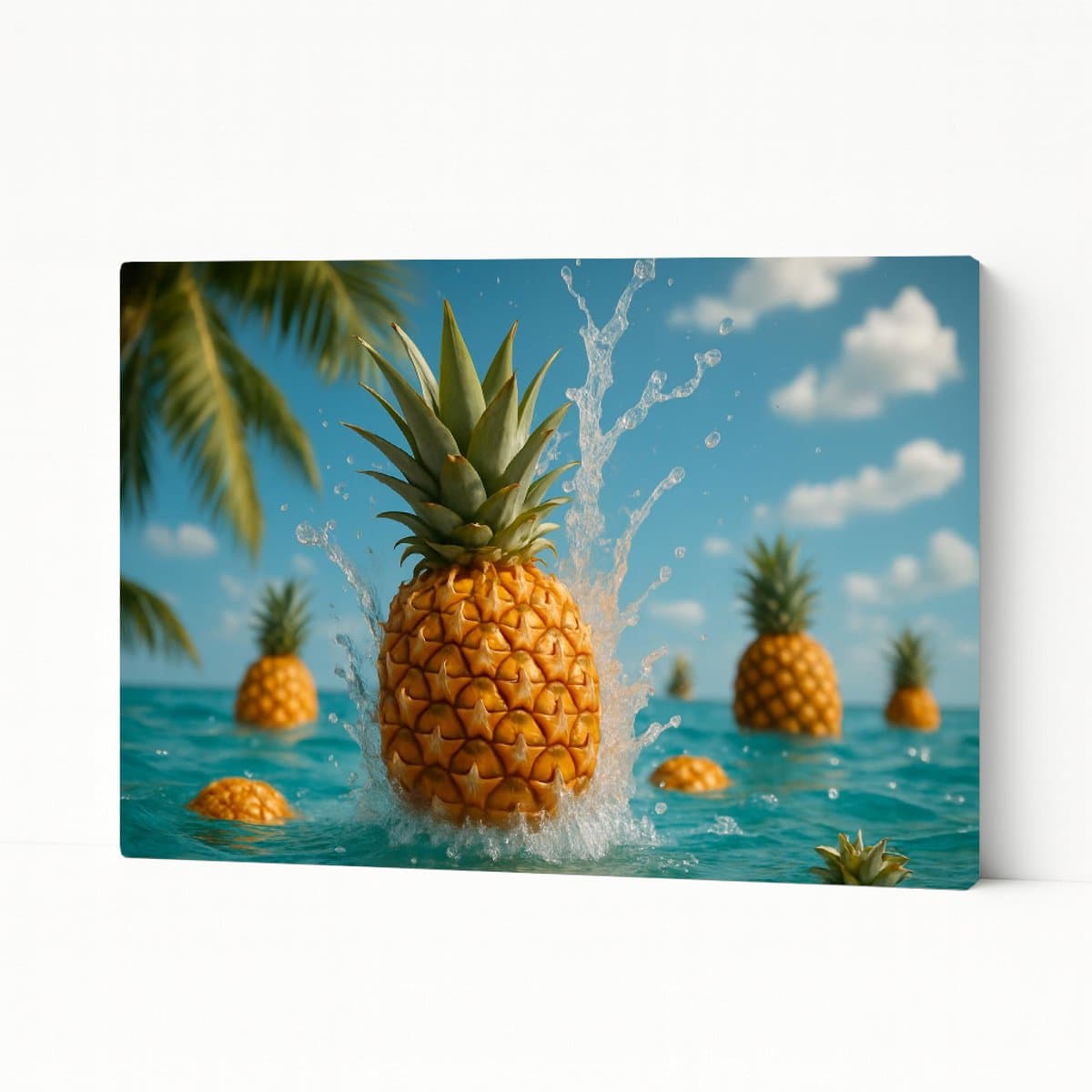 Ananas plons – woondecoratie – kunstwerk – Canvas schilderij – 150x100 cm