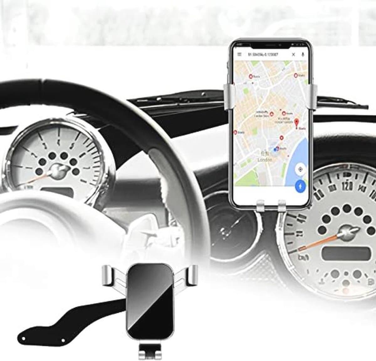 Verstelbare Autotelefoonhouder voor Mini Cooper – 360° Rotatie, Duurzaam ABS, Ideaal voor Smartphone