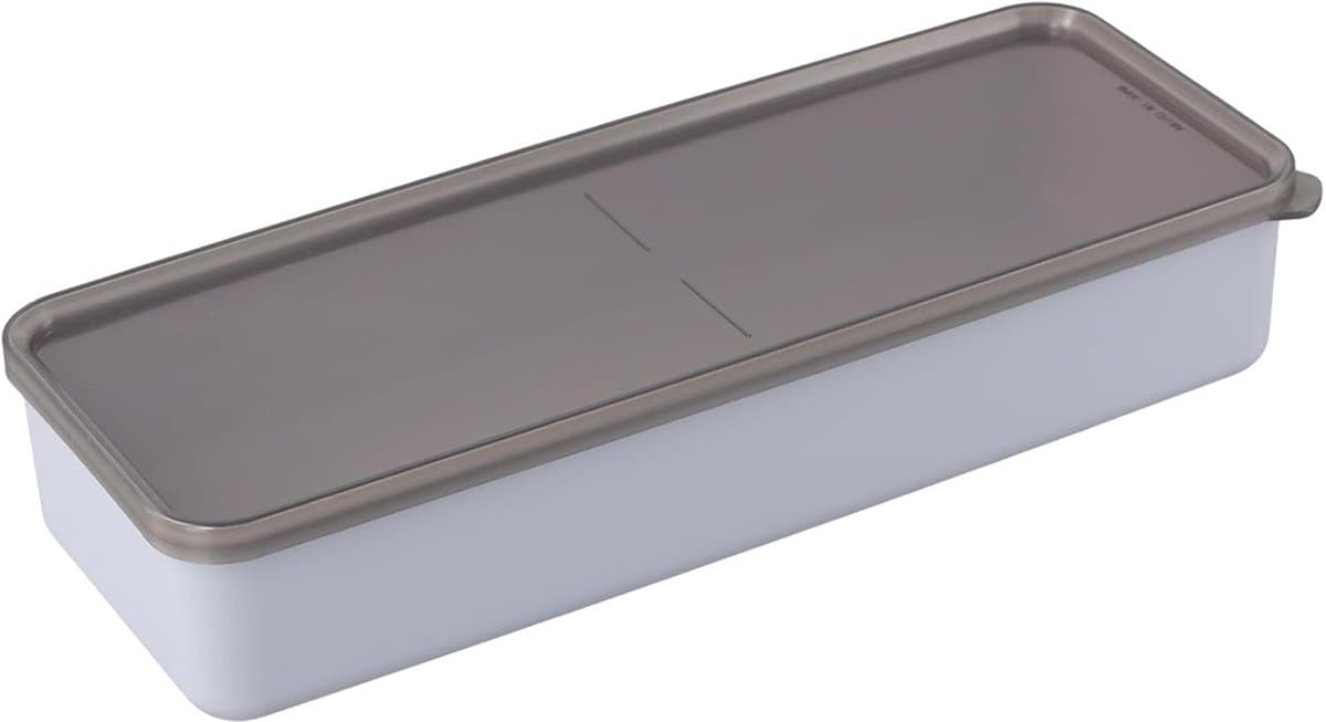 Plastic Voedselopslagcontainers met Deksel - Rectangulaire Bacon Container voor Koelkast - Stapelbare Lange Opslagdoos voor Het Opslaan van Delicatessen, Kaas, Pasta