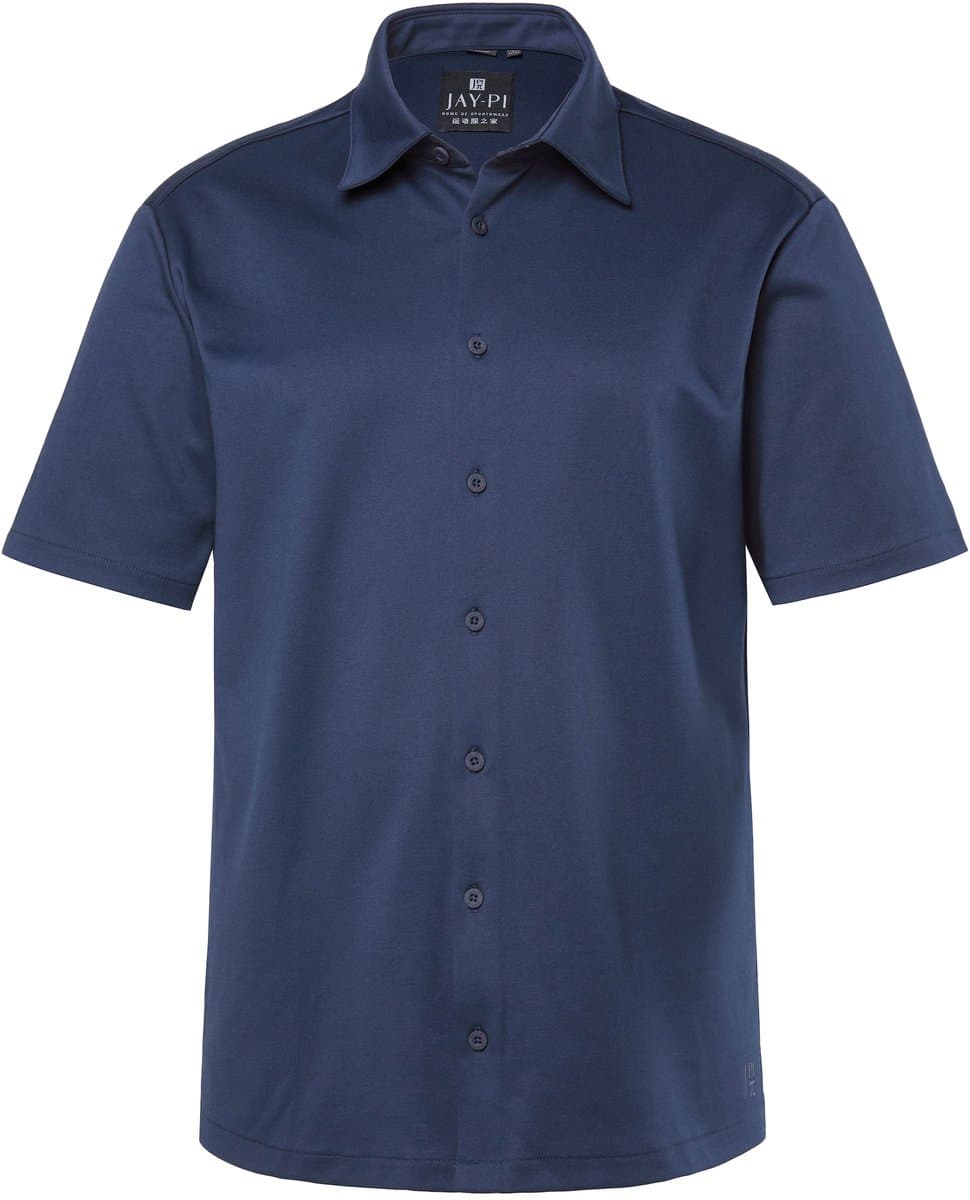 JAY-PI - Heren - Overhemd outdoor korte mouwen techjersey QuickDry Modern Fit - Navy blauw - Maat 6XL