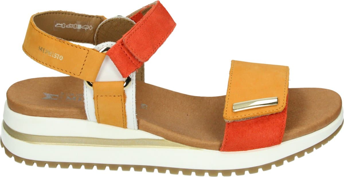 Mephisto - JEANIE VELSPORT - Sandalen met hakDames Sandalen - Kleur: Oranje - Maat: 41