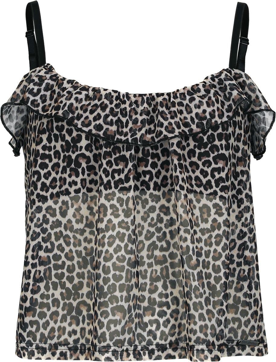Pussy Deluxe Leo Mesh Top Dames Top - meerkleurig - M