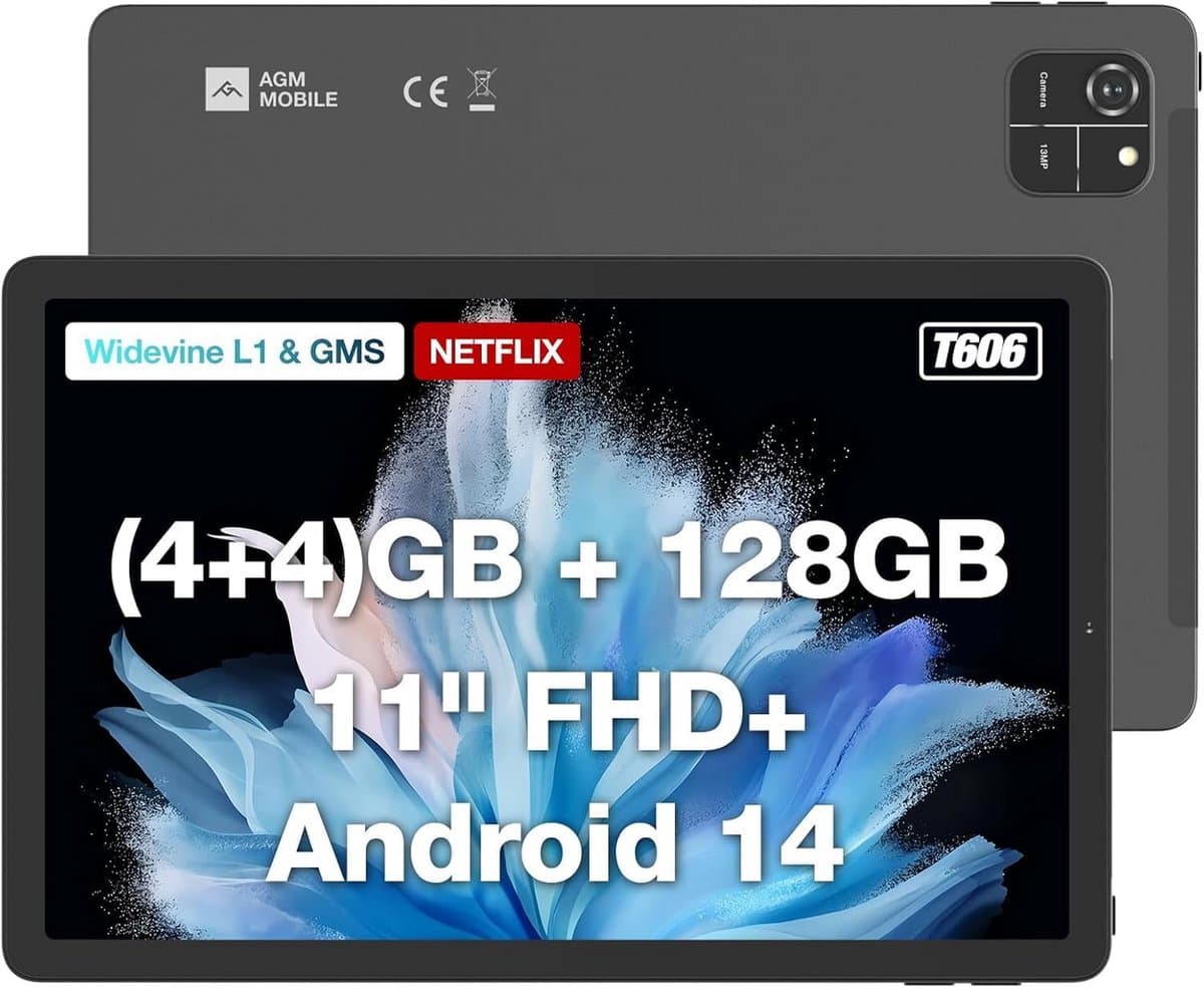11 inch Android 14 Tablet 8GB RAM 128GB 5G 4G LTE Dual SIM 7000 mAh 27,9 cm FHD Scherm Octa Core 2.0 GHz
