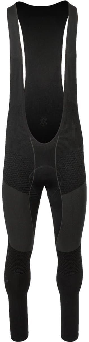 AGU Performance - Bibtight - Fietsbroek met zeem - Heren - Naadloos - Ademend en warm - Zwart - M/L - Reflecterend - Mesh panelen