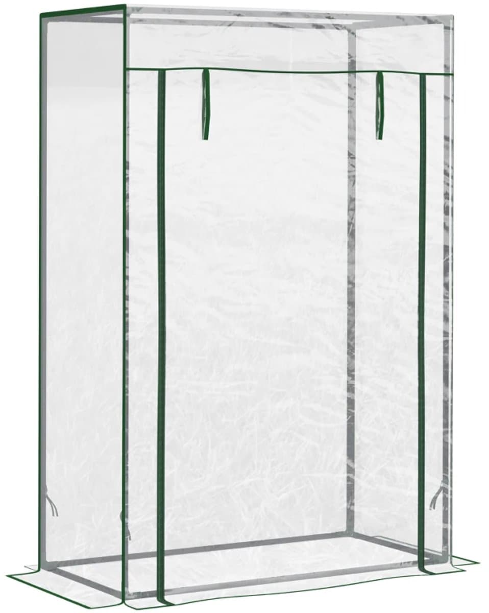 Kas met Roldeur - Tuinkas - Foliekas - Broeikas - Koude Bak - Winterbestendig - Kweekkas - Tomatenkas - Groentekas - Plantenkas - voor Groenten, Bloemen, Planten - 100x50x150 cm - Transparant