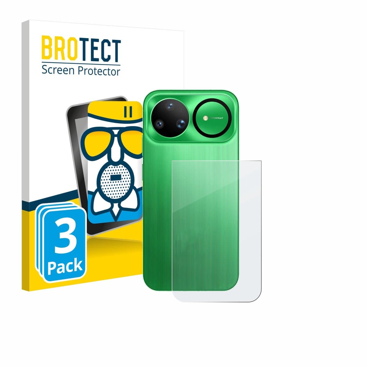 BROTECT - Screenprotector voor Huawei Nova 15 Ultra (Achterkant) - Folie Beschermfolie Beschermglas matte 3 Stuks