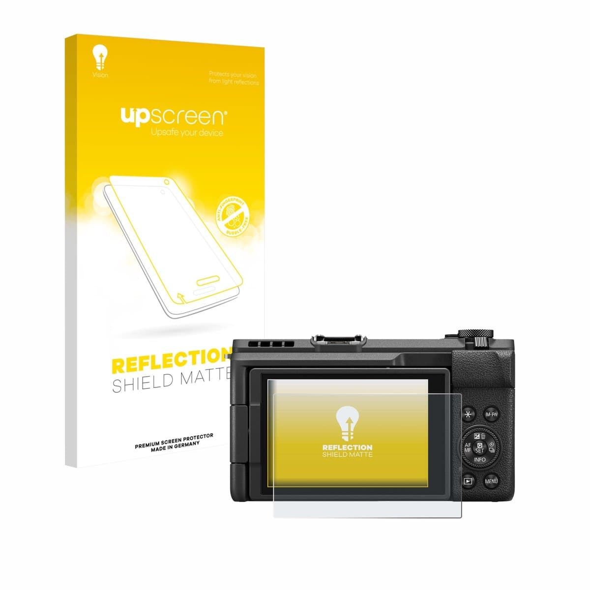upscreen - Screenprotector voor Canon PowerShot V1 - Folie Beschermfolie anti glare matte