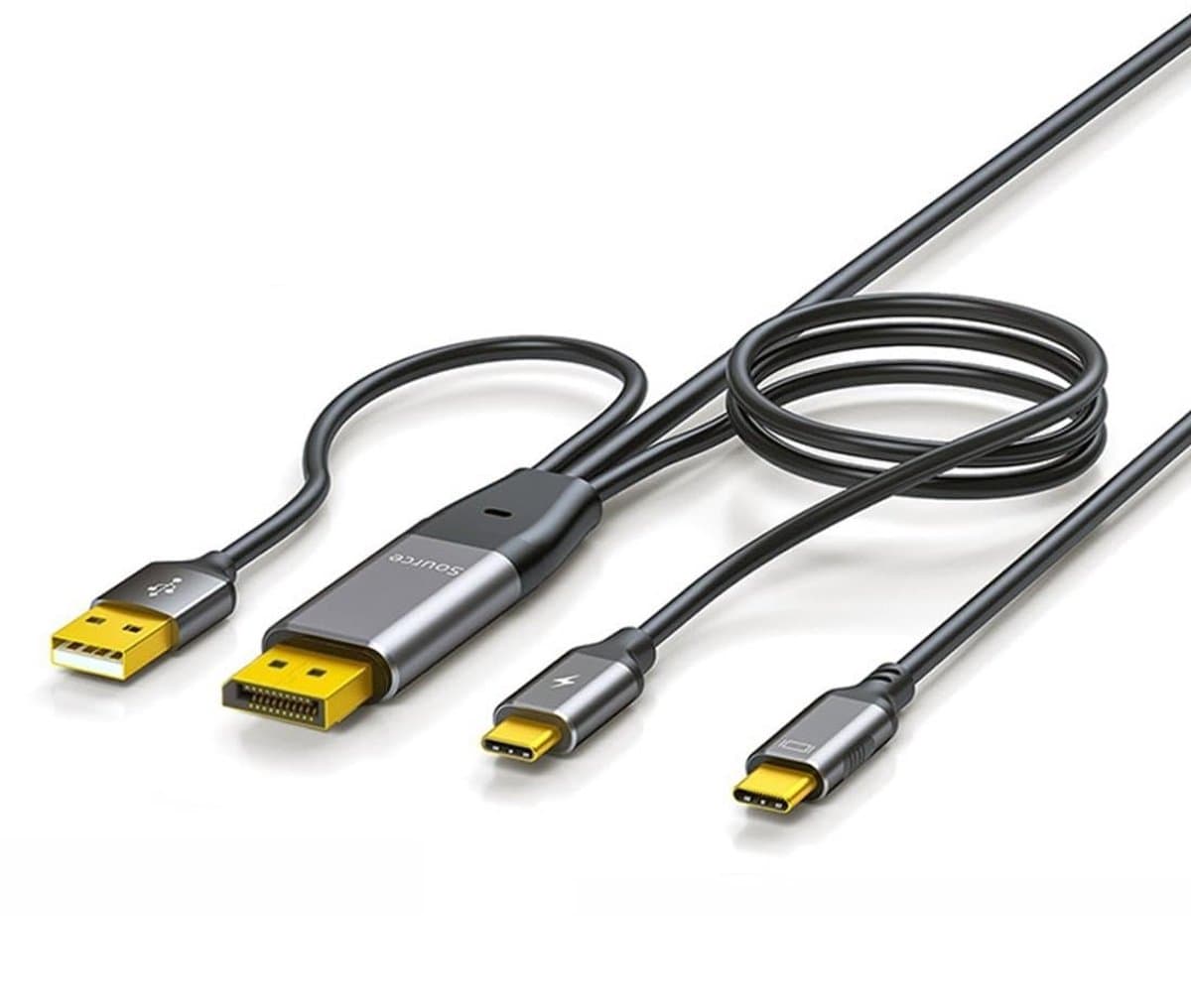 Golden crown - DisplayPort naar USB C Kabel - 4K@60Hz - 2 meter lang - Perfect voor Touchscreens en VR - Hoge beeldkwaliteit - Duurzaam ontwerp - Geschi...