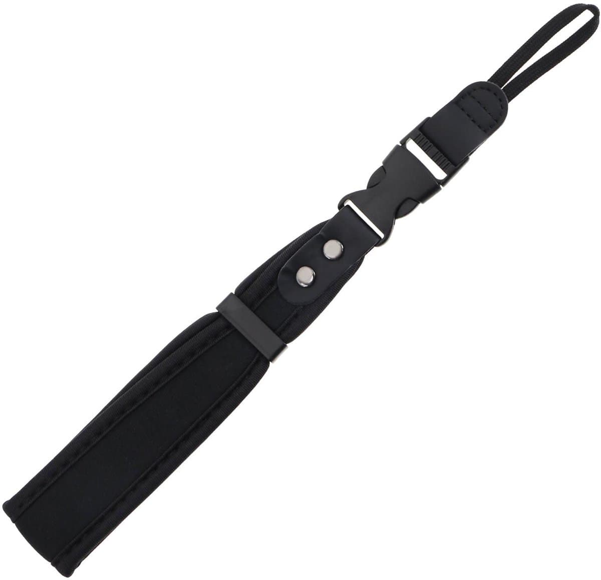 Dailygoody - Camera Polsband - Neopreen Lanyard - Comfortabel en Duurzaam - Zwart - Geschikt voor Punt Camera's - 29,5 cm