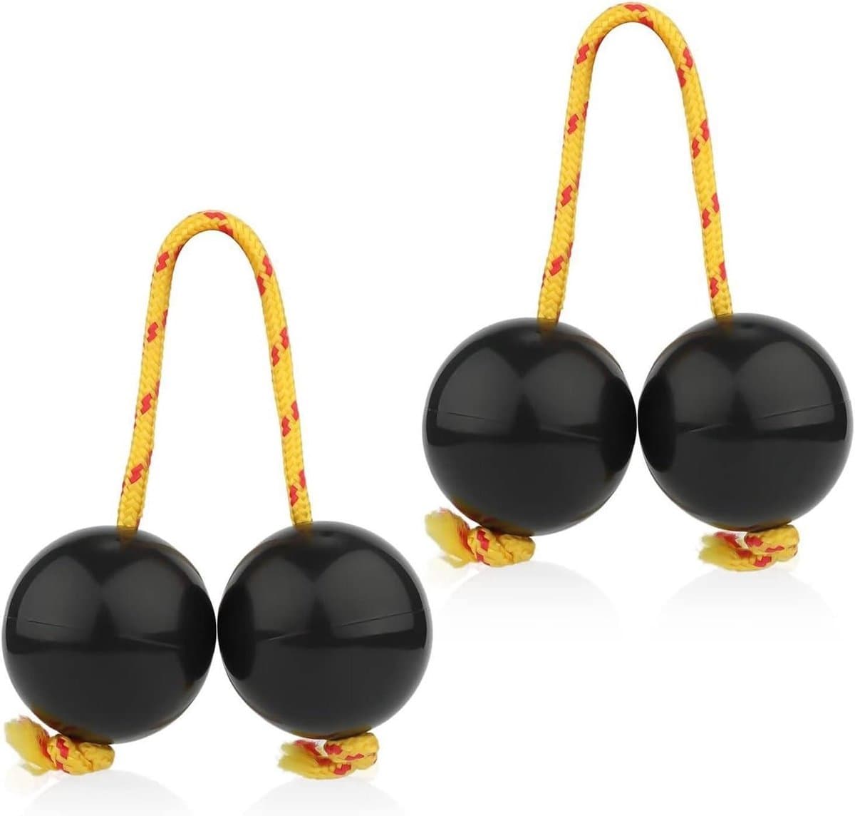 Ritmische Bal Set - Percussie Ei - Muziek Maken - Dubbele Kalebas Ontwerp - 2 Stuks - Zwart