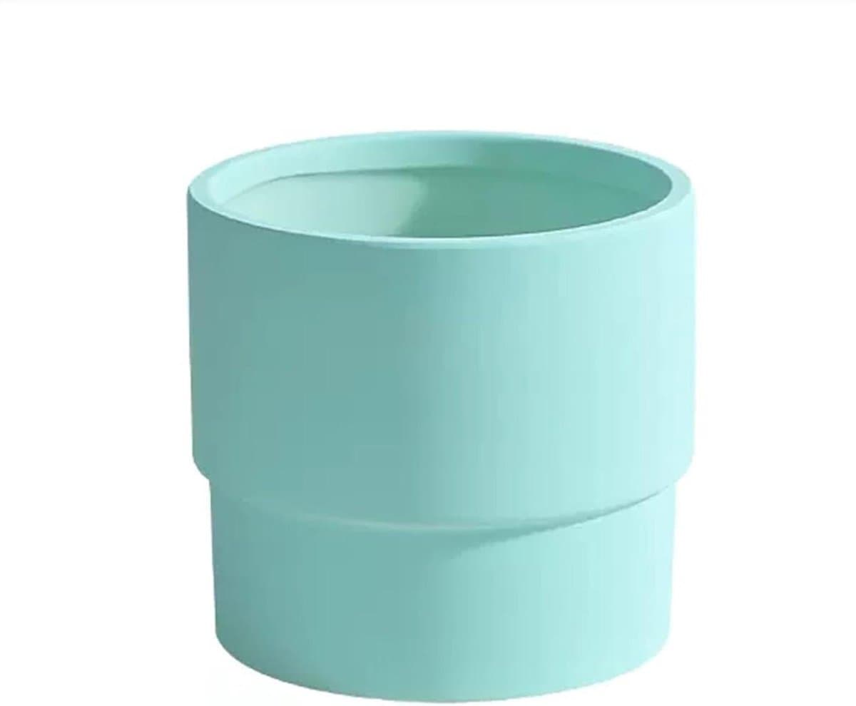 Keramische Plantenpot - Bloempot Vaas - Planten Binnen Zetten - Effen Kleur Design - Groot Formaat - Groen