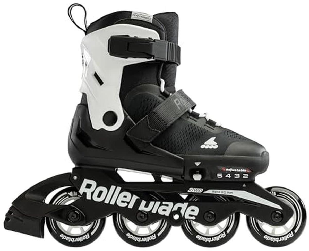 Inline Skates - Skeelers Kinderen - Stedelijk Skaten - Optimale Demping - Wielmaat 72mm - Zwart Wit