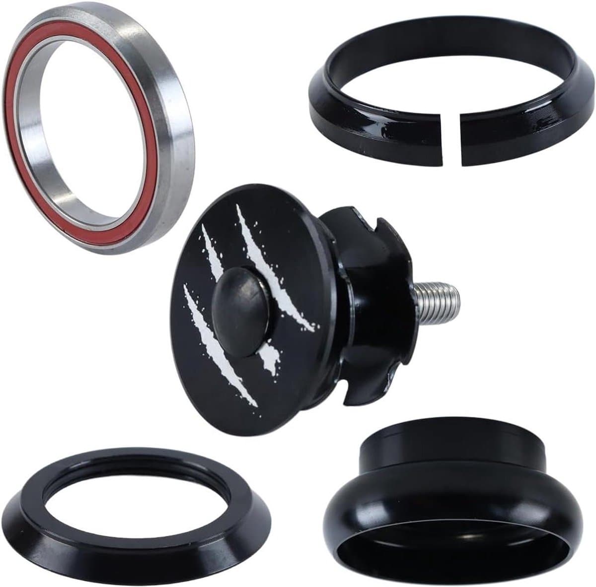 Fiets Headset - Stuurinrichting Onderdeel - Fiets Onderhoud - Afgedichte Lagers - 34mm - Zwart