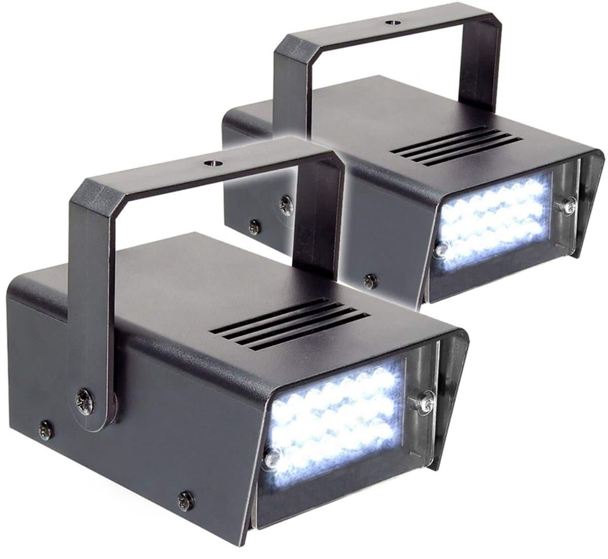 BeamZ set van 2 BMS24LED stroboscopen - Wit met 24 LED's