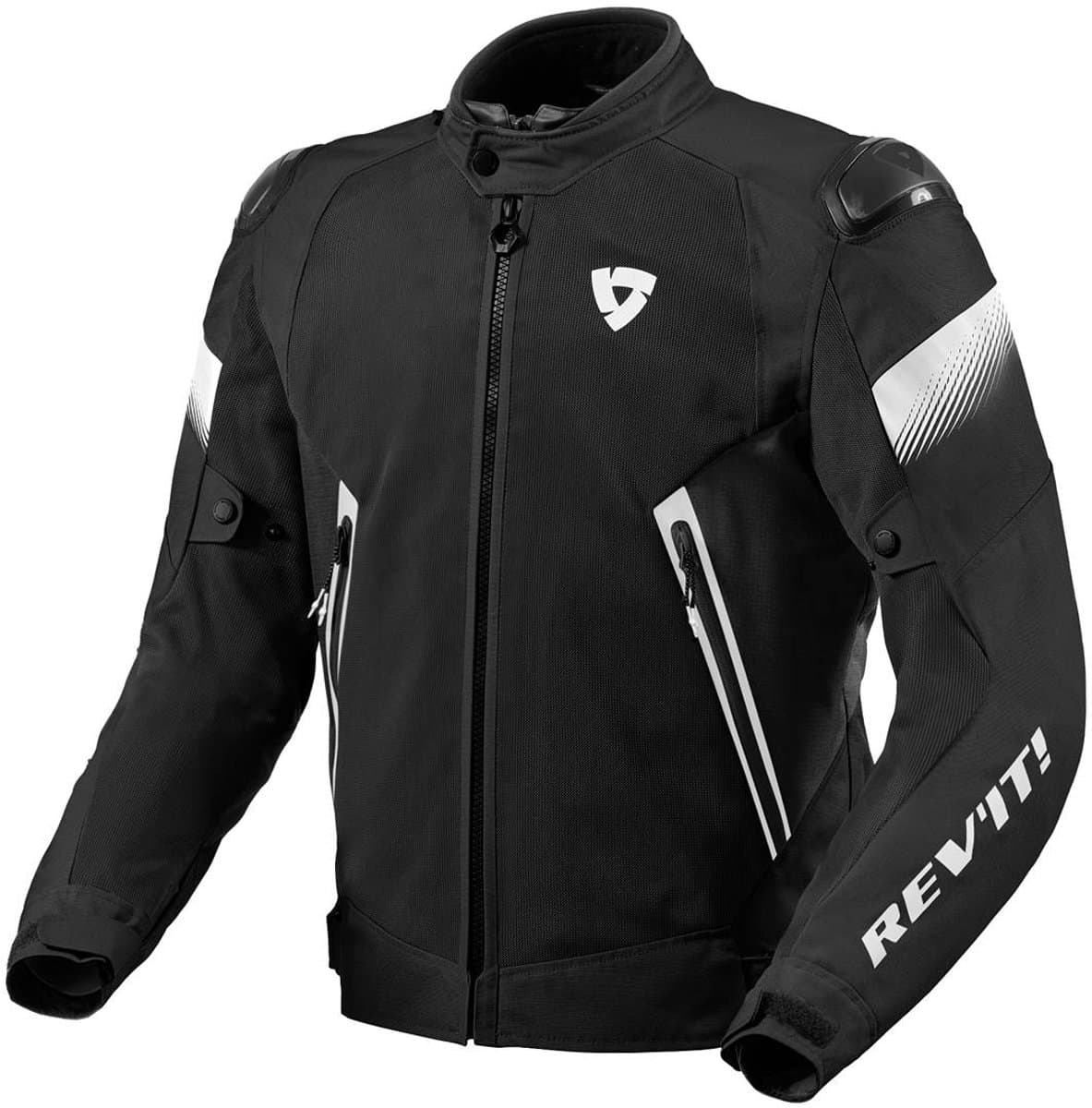 REV'IT! Jacket Control Air H2O Black White XL - Maat - Jas