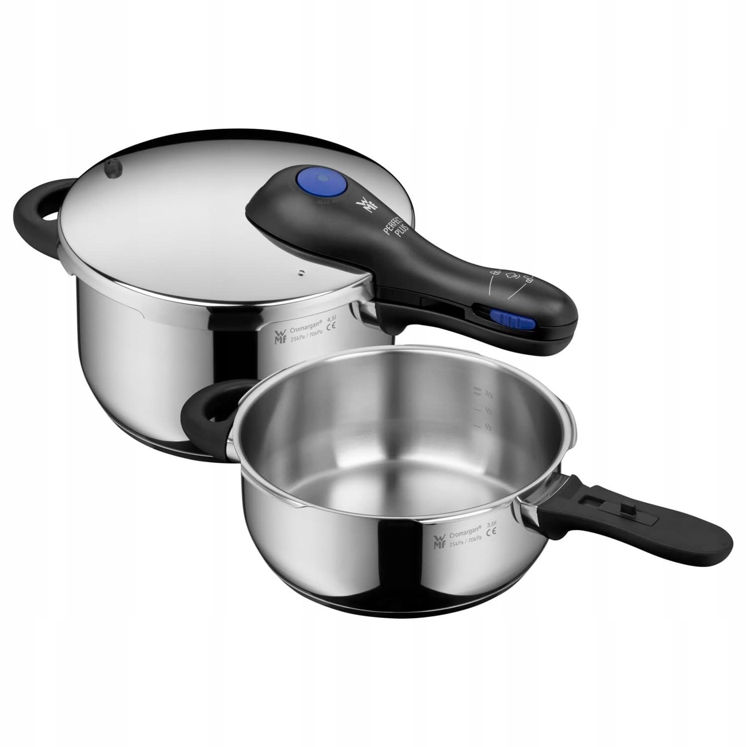 WMF Perfect Plus snelkookpan set 4,5 L + 3 L
