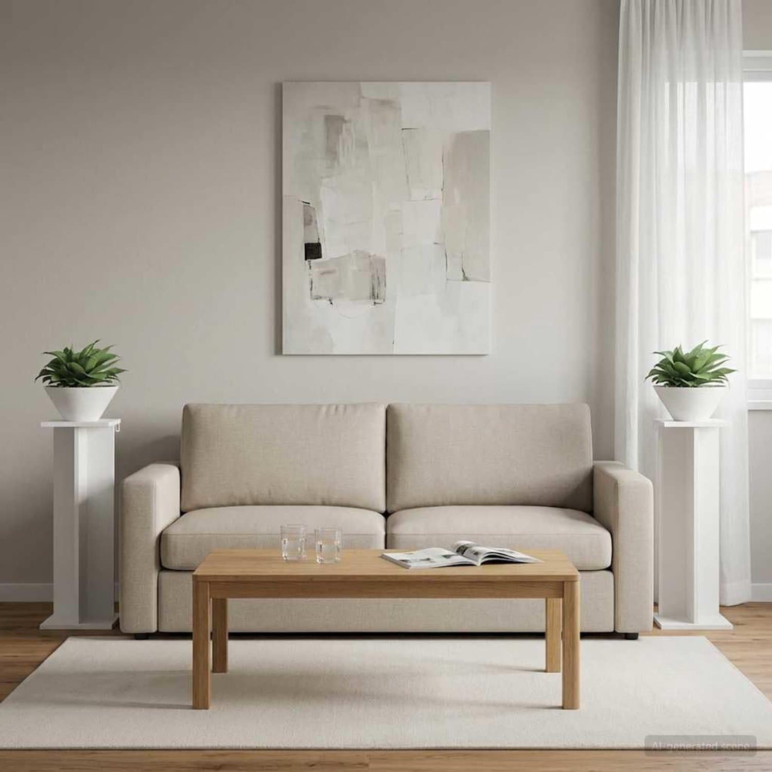 2 stuks bloemenrek houtmateriaal wit