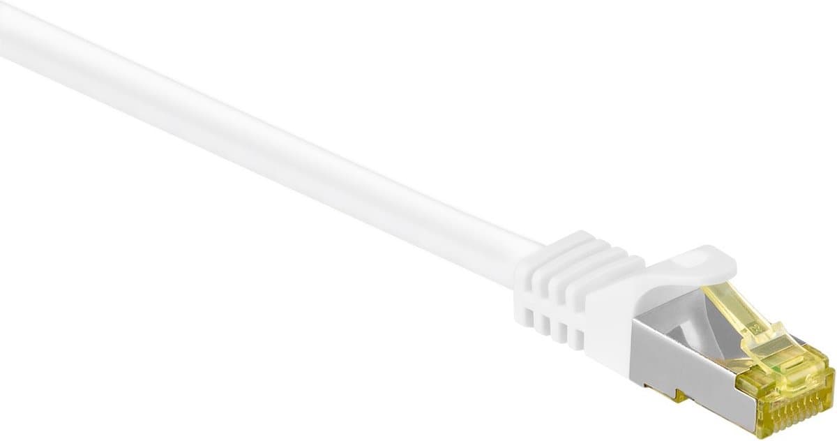 S/FTP CAT7 10 Gigabit netwerkkabel / wit - LSZH - 1 meter
