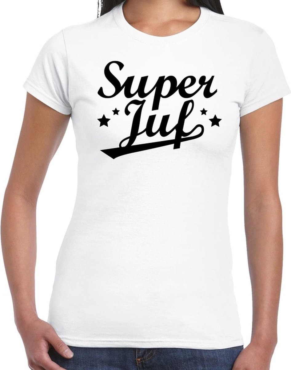 Super juf cadeau t-shirt voor dames - Einde schooljaar/ juffendag cadeau XL