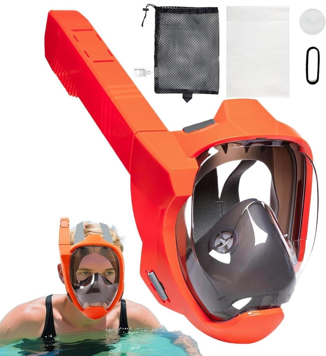 Snorkelmasker Volledig Gelaat - Duikmasker Full Face - Onderwater Ontdekken - 180 Graden Panoramisch Zicht