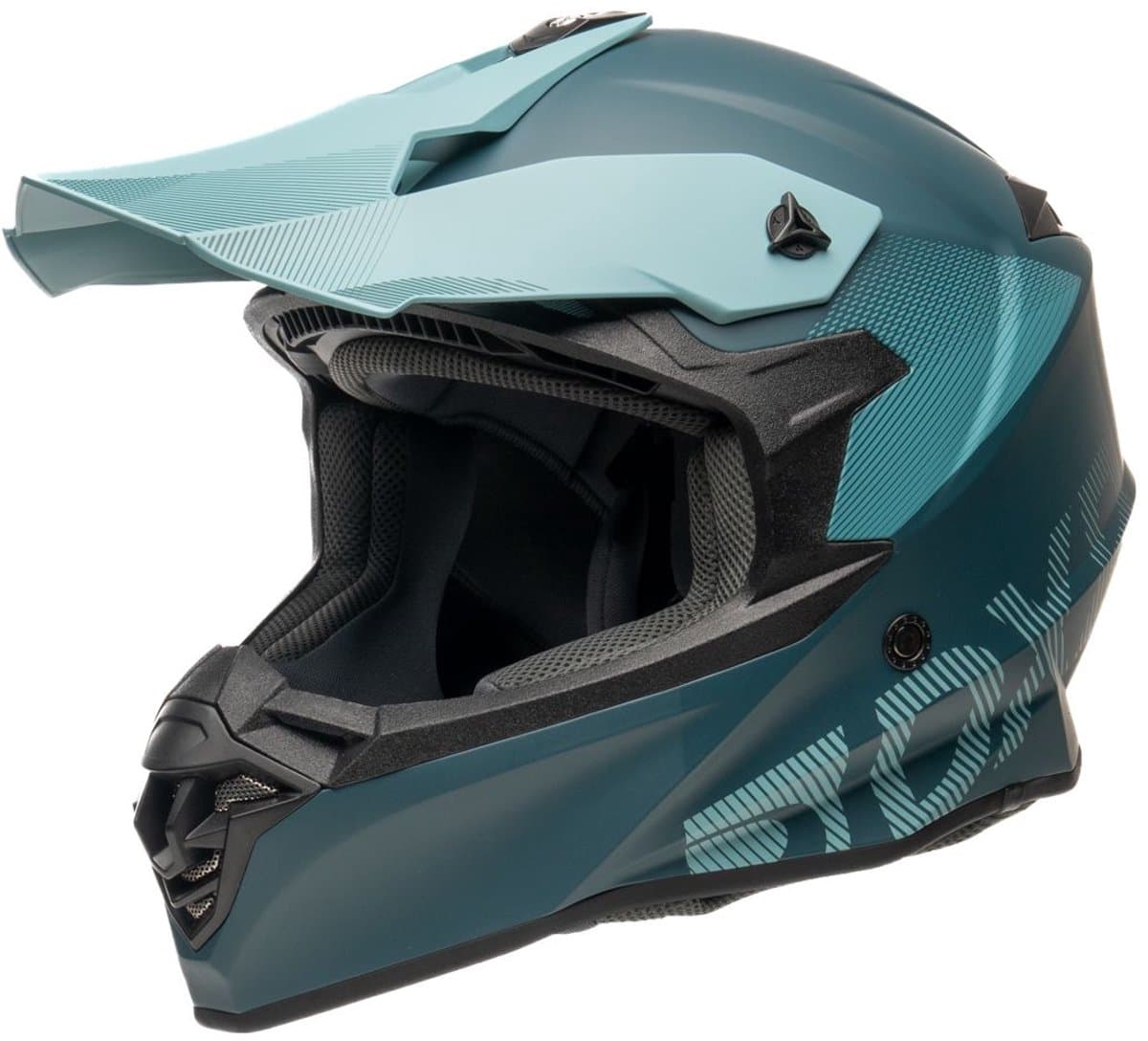 MOTOBLOUZ ARGESS AFGROND Crosshelm - ECE 22.06 Goedgekeurd - Helm voor Motor, Scooter, Brommer - Motor Crosshelm - Blauw - XL
