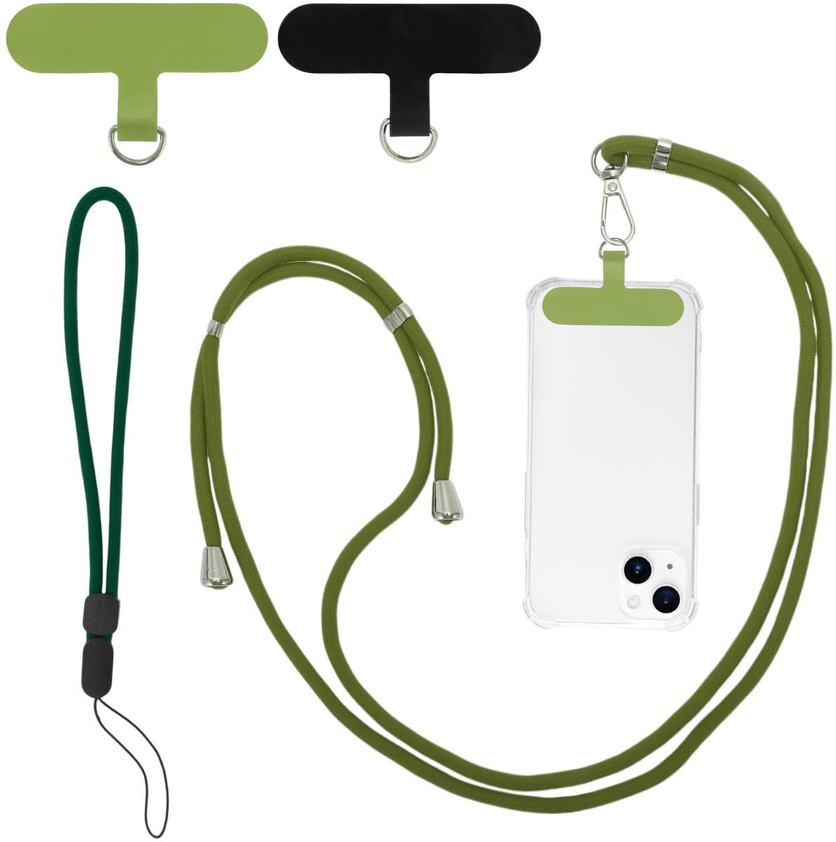 Dailygoods- Telefoonketting Verstelbaar 160 cm - Telefoonriem - Universeel - Lichtgewicht - Duurzaam - Stevige metalen gesp - Telefoonlanyard