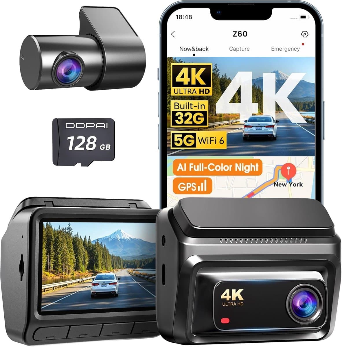 Auto Camera - Rijrecorder - Veilig Rijden - Dubbele Opslag - 3 Inch Scherm - Zwart