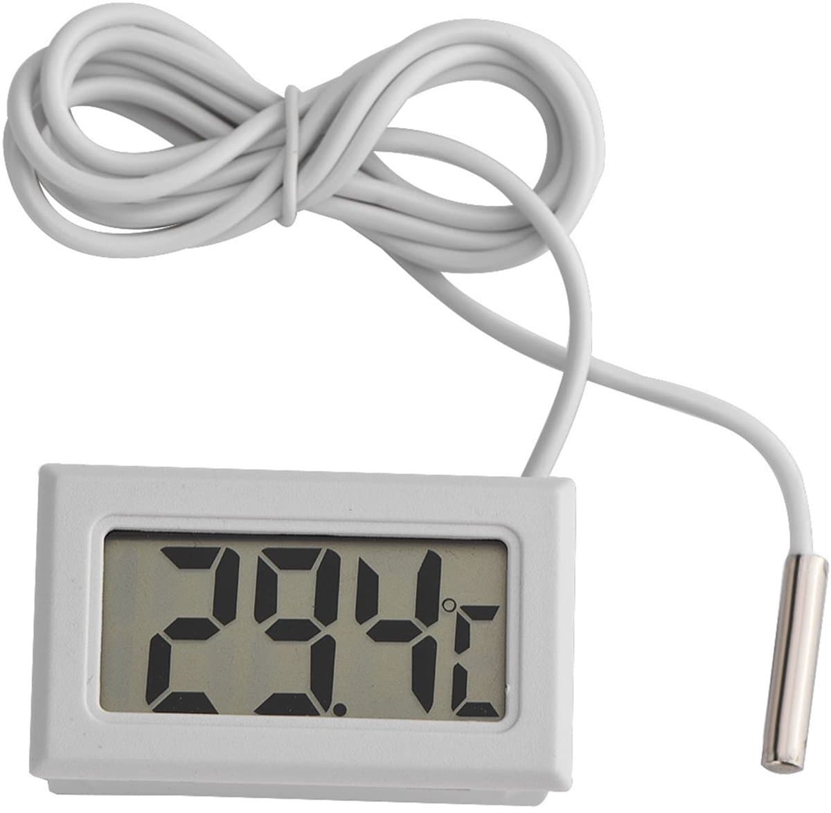 Dailygoods- Digitale Thermometer Nauwkeurig - Temperatuurmeter - Externe Sensor - Mini Temperatuurmeter - Digitaal Display - Voor Koelkast/Vriezer/Aquarium