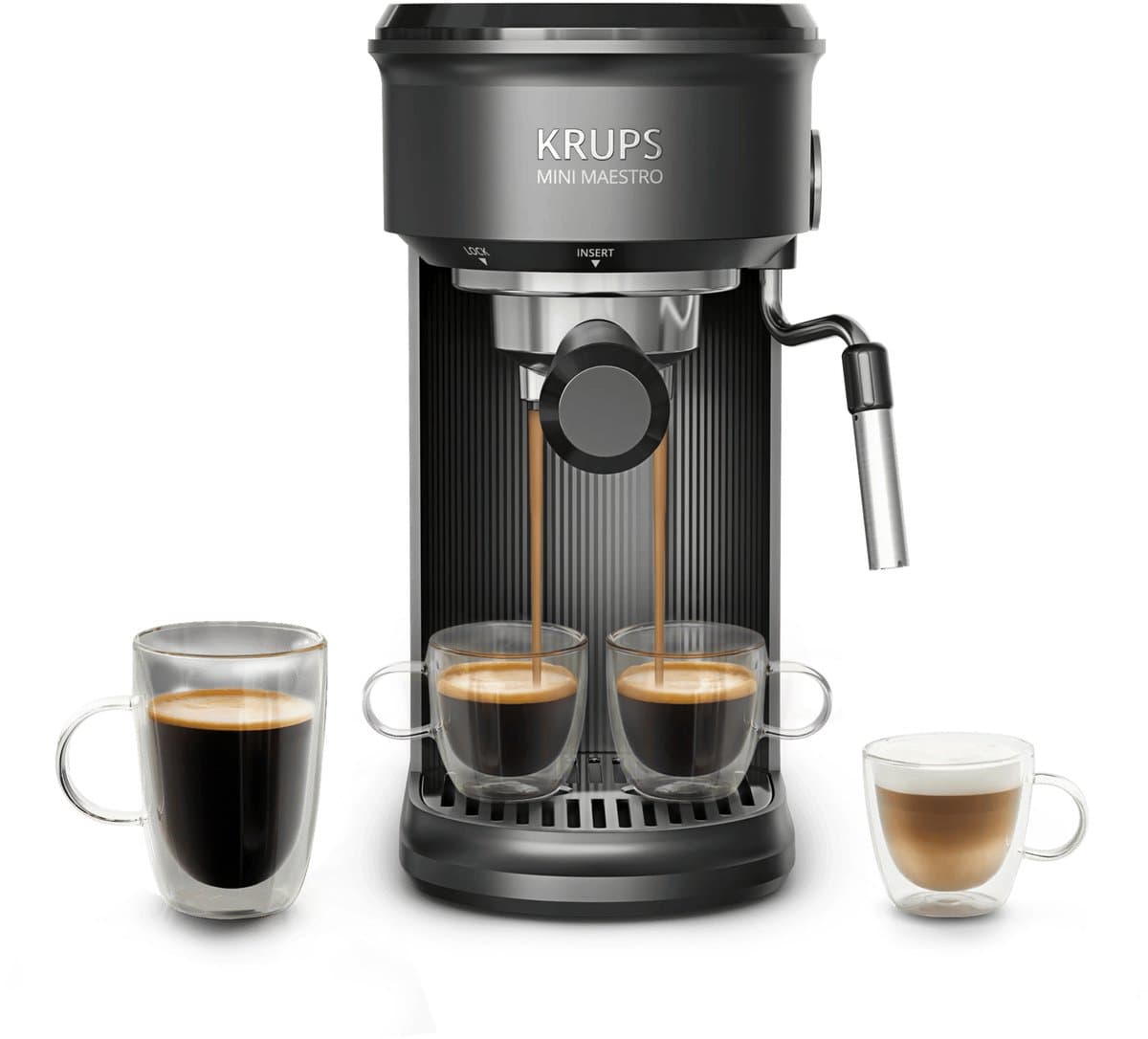 Krups Mini Maestro XP3508 - Pistonmachine - 20 bar druk - 7 recepten voor warme en koude dranken