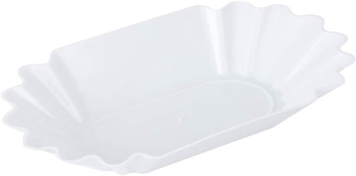 Display Tablet voor Koffiebonen - Herbruikbare Snacktray voor Keuken, Café en Restaurant, 22.3 x 13 x 3.5cm (Wit) - Perfect voor Presentatie en Voorraadbeheer