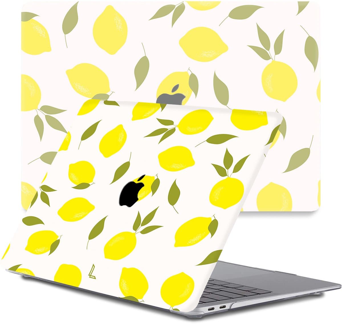 Lunso Geschikt voor MacBook Air 13 inch M1 (2020) cover hoes - case - Squeezy Lemon
