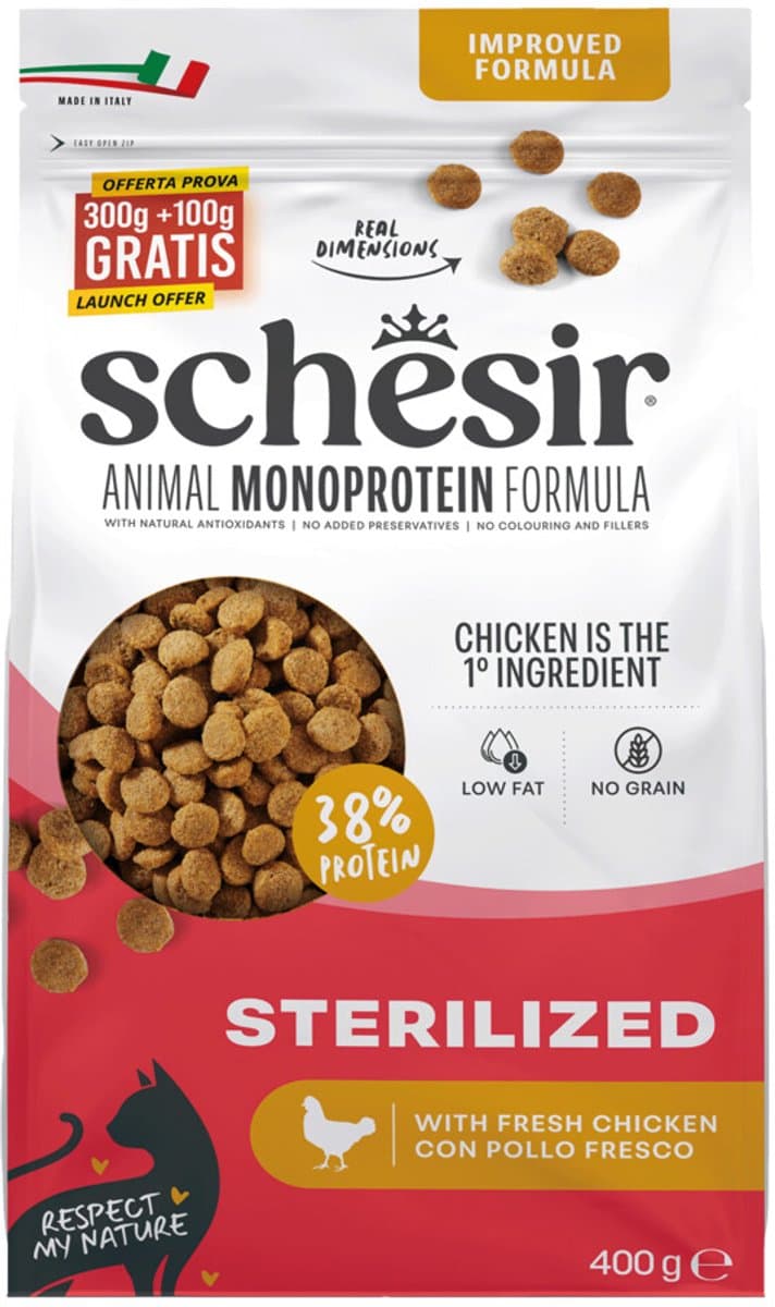 Schesir Monoproteïne Promo Kattenvoer Droog Sterilized Kip - 400 gr