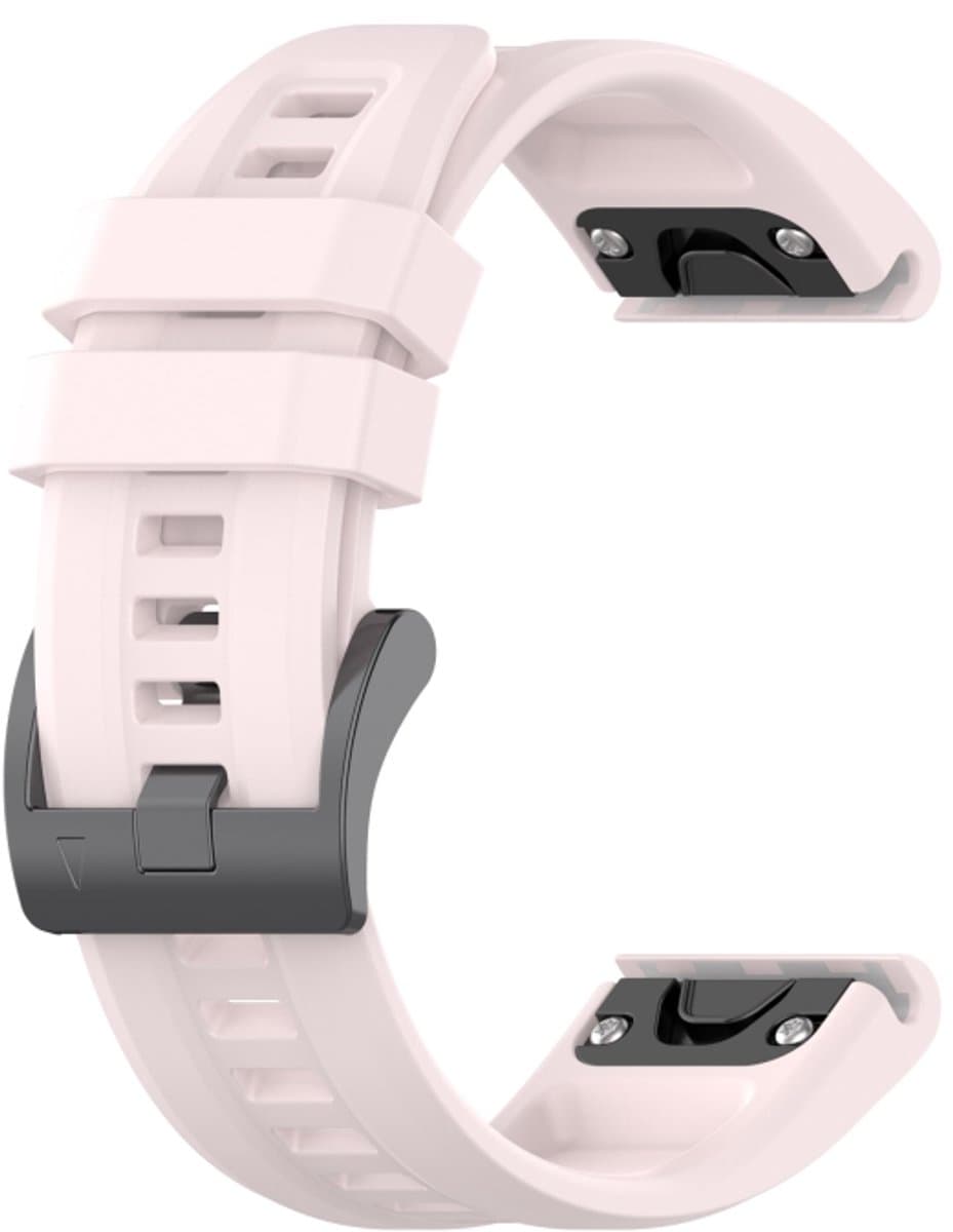 For Garmin Fenix 5S Plus 20mm Silicone Solid Color Watch Band(Cherry Powder)