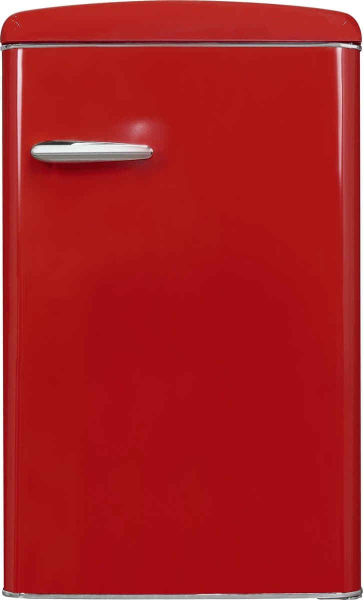 Exquisit RKS120-V-H-160FR - Tafelmodel Koelkast - Retro - LED Verlichting - 122 Liter - 41dB - Rood