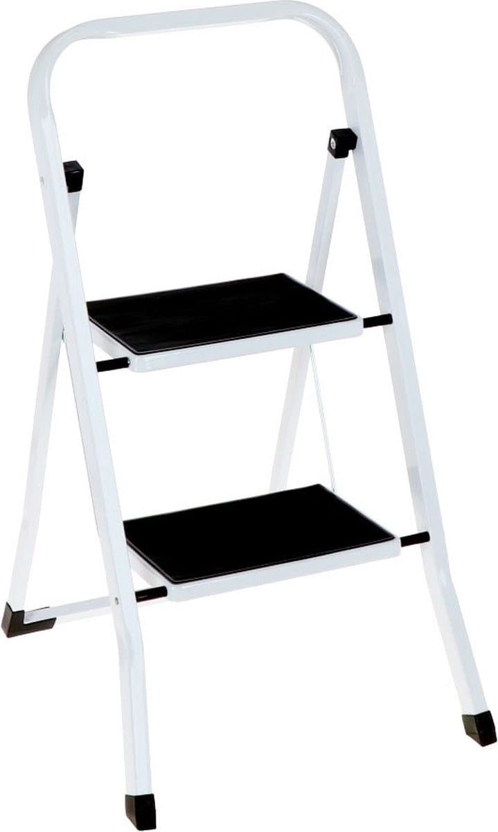 Benson inklapbare huishoudtrap 2 treden - Anti slip - 70cm - Tot 150 kg