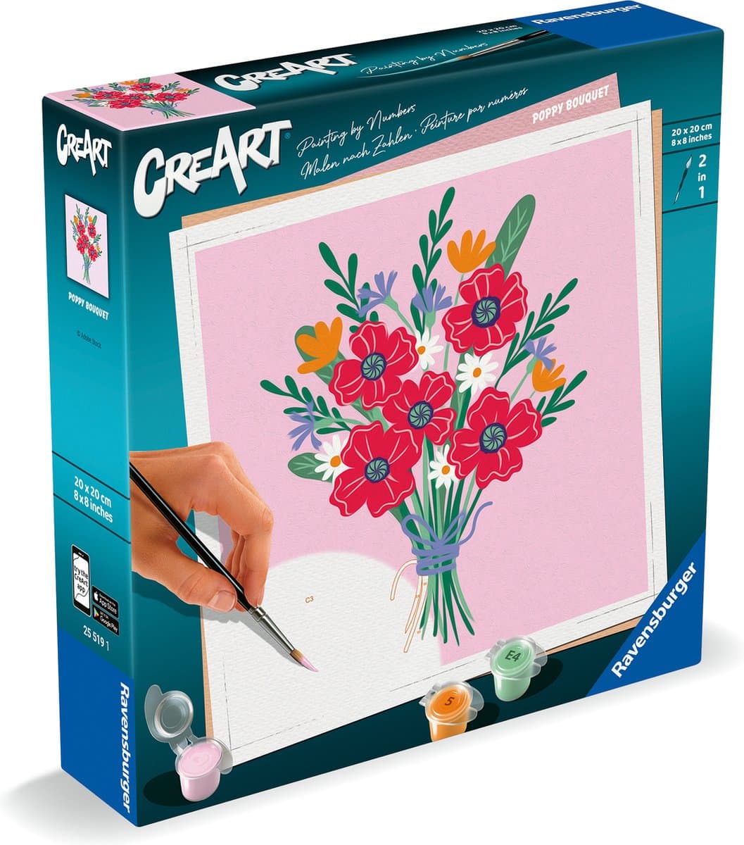 Ravensburger - CreArt - Poppy Bouquet - Schilderen op Nummer