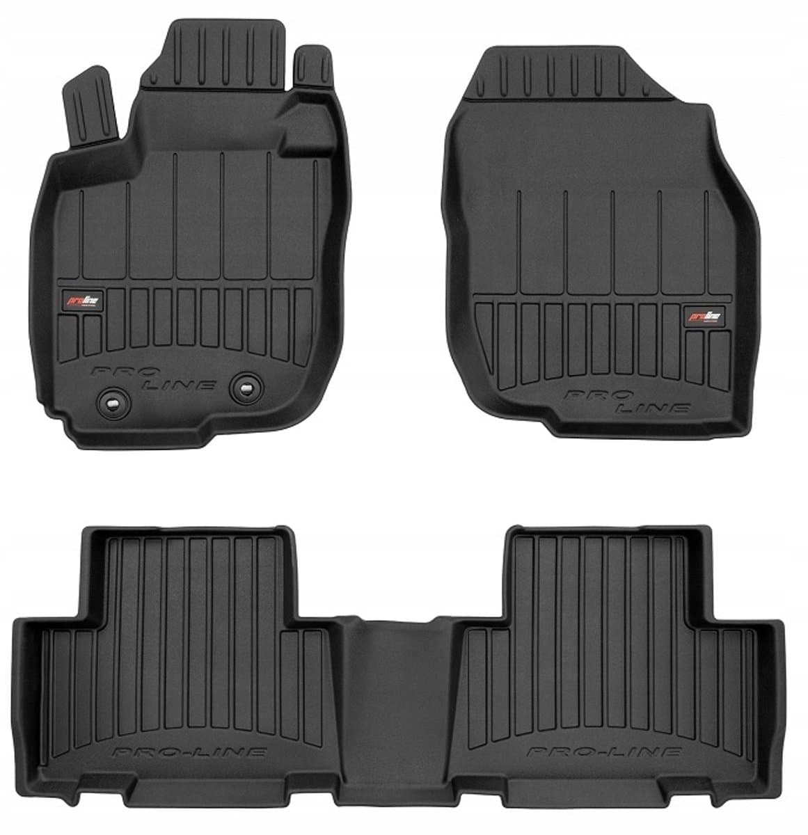 FROGUM PROLINE Automatten - Geschikt voor TOYOTA RAV4 III (2005-2012) - 3-delig - TPE Rubber - Zwart