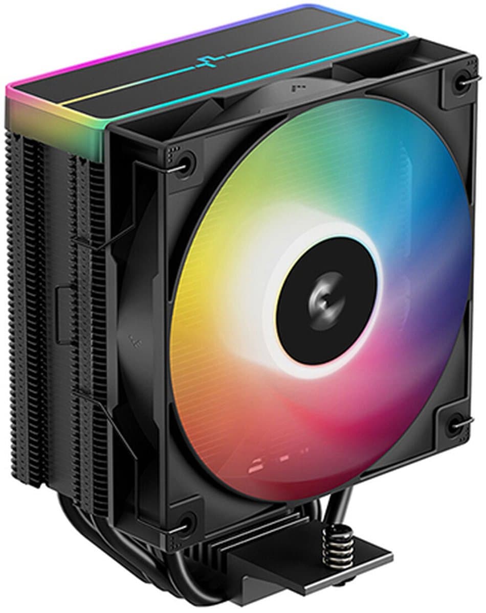 DeepCool AG400 BK ARGB V2 - Koeler voor processor - 75.89 cfm - 500 - 2100 rpm - 31.6 dBA - voor Intel LGA: 1851, 1700, 1200, 115x - AMD AM5, AM4 - ARGB - 4-pin PWM - 3-pin ARGB - zwart