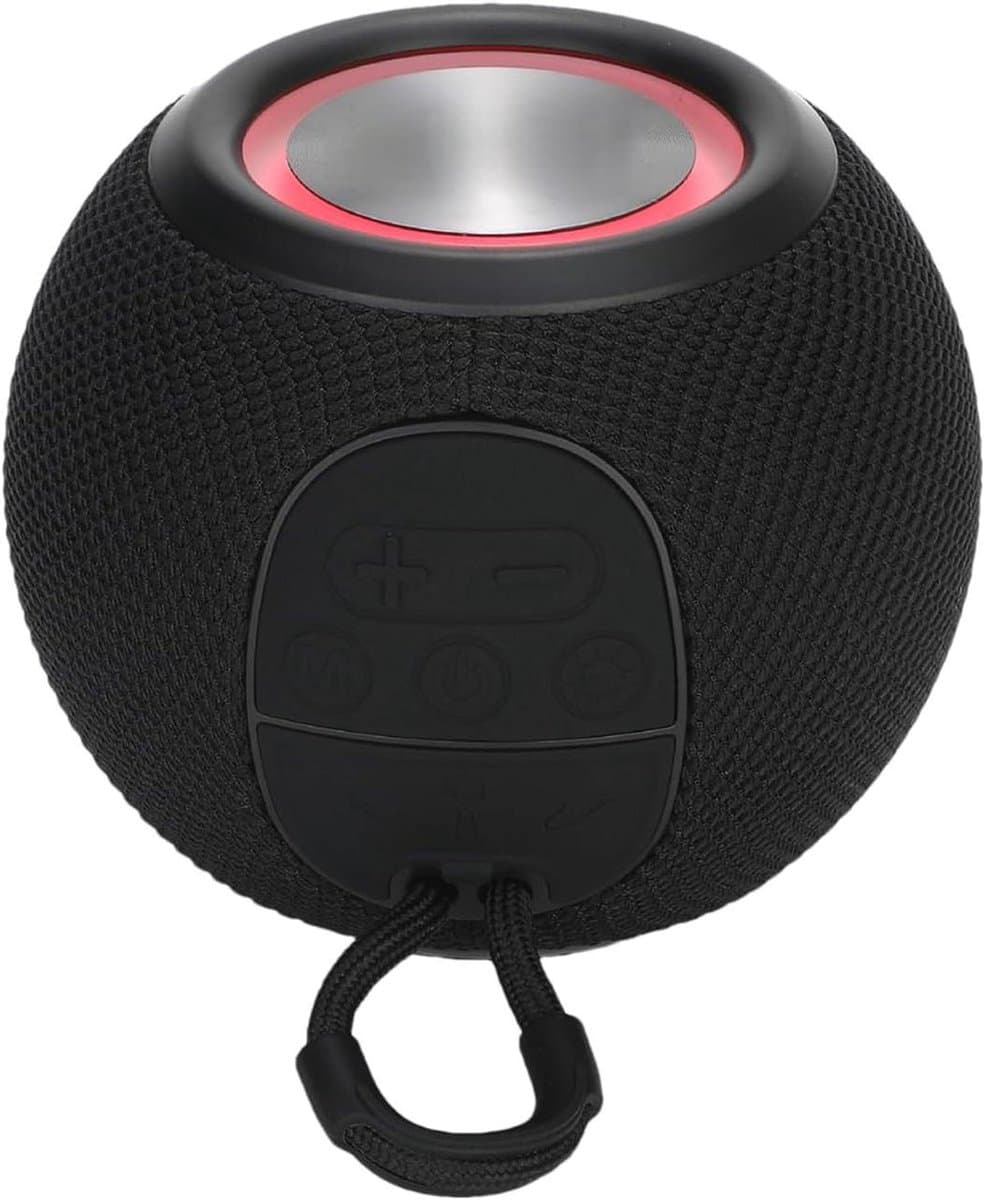 Draagbare Speaker - Draadloze Muziekspeler - Buiten Luisteren - Sfeerverlichting - Compact Formaat - Zwart