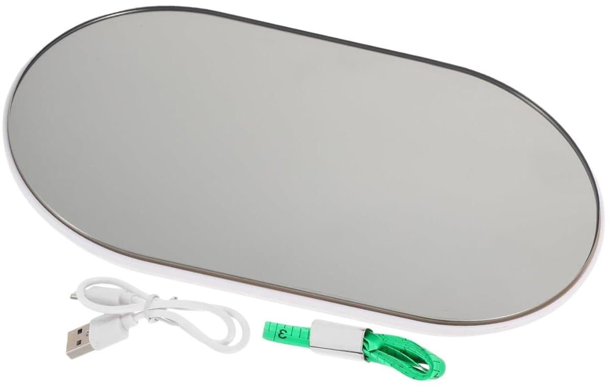Digitale Personenweegschaal - Mini Weegschaal - Gewicht Monitoren - Hoge Precisie - 26.5 cm - Zwart