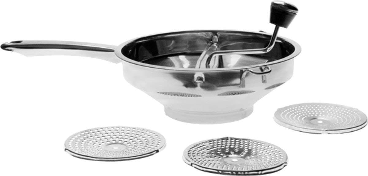 Roerzeef - Passevite Keuken - Fruit Purée Maken - Inclusief 3 Schijven - 24 cm Diameter - Zilver