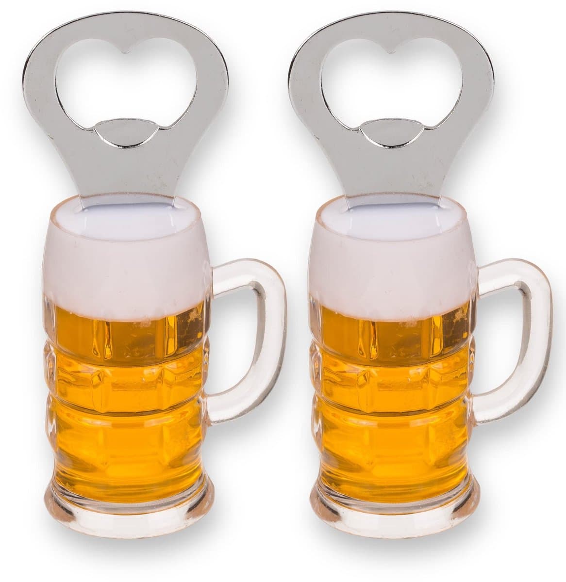 Dailygoods- Flesopener Set van 2 - Magnetische Flesopener - Koelkastmagneet - Huishoudelijke Bar - Cadeau voor Bierliefhebbers - Origineel Cadeau-idee - Bieropener