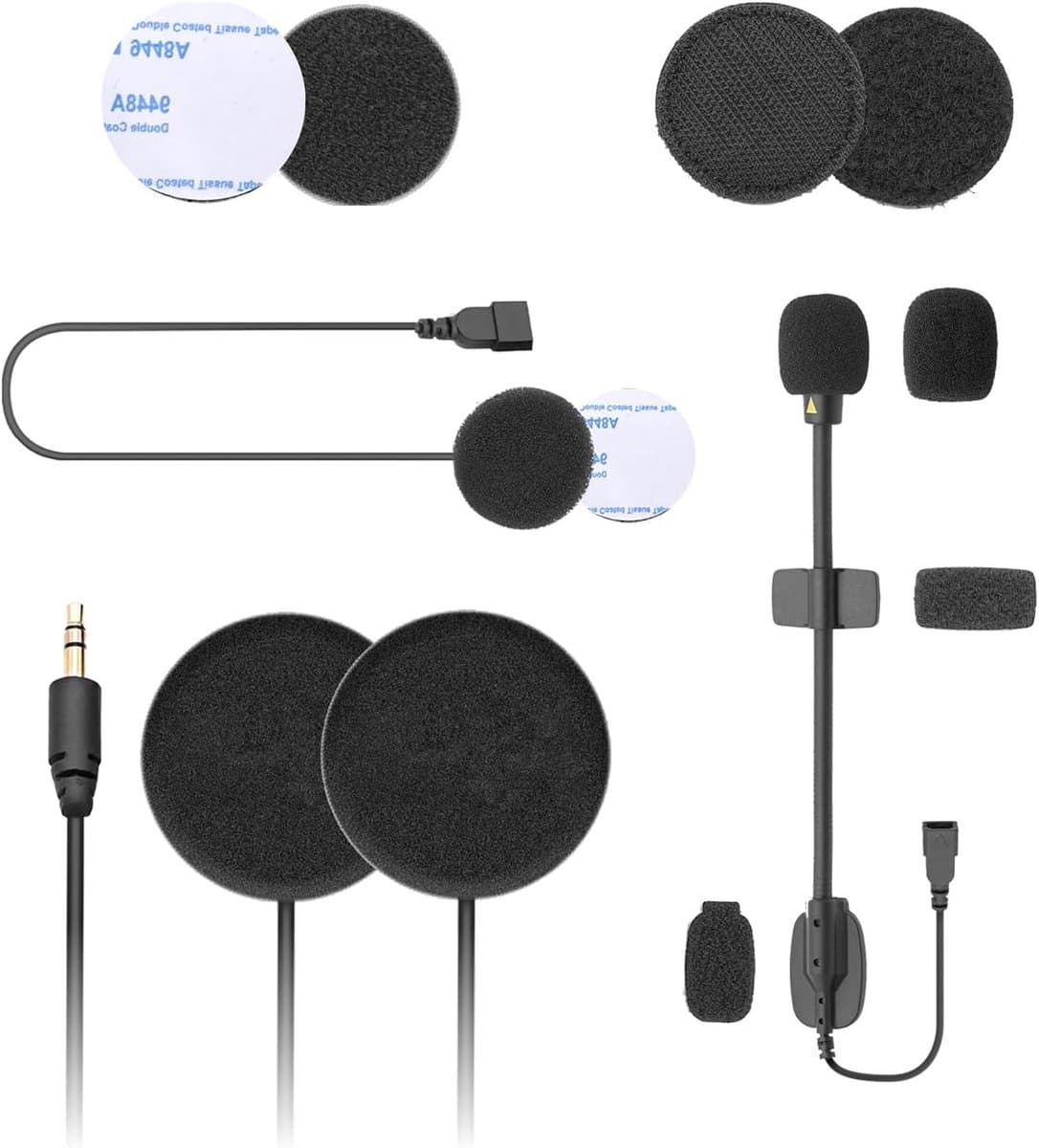 Motorfiets Headset Luidspreker - Communicatie Systeem - Veilig Onderweg - Universele Pasvorm - Zwart