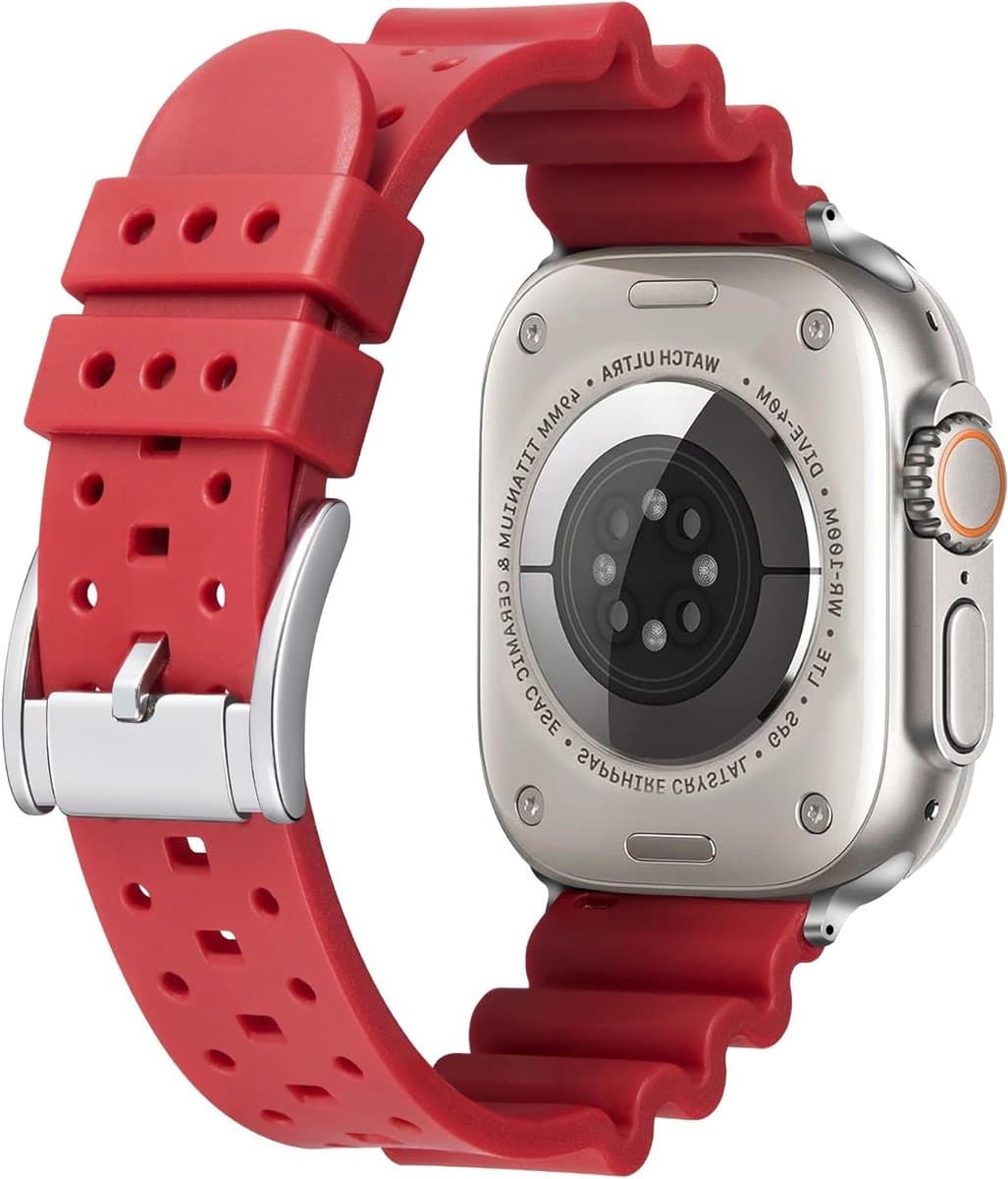Ademende Vervangband voor Apple Watch, Geschikt voor 42 mm tot 49 mm, Ideaal voor Sport en Dagelijks Gebruik, Unisex Design
