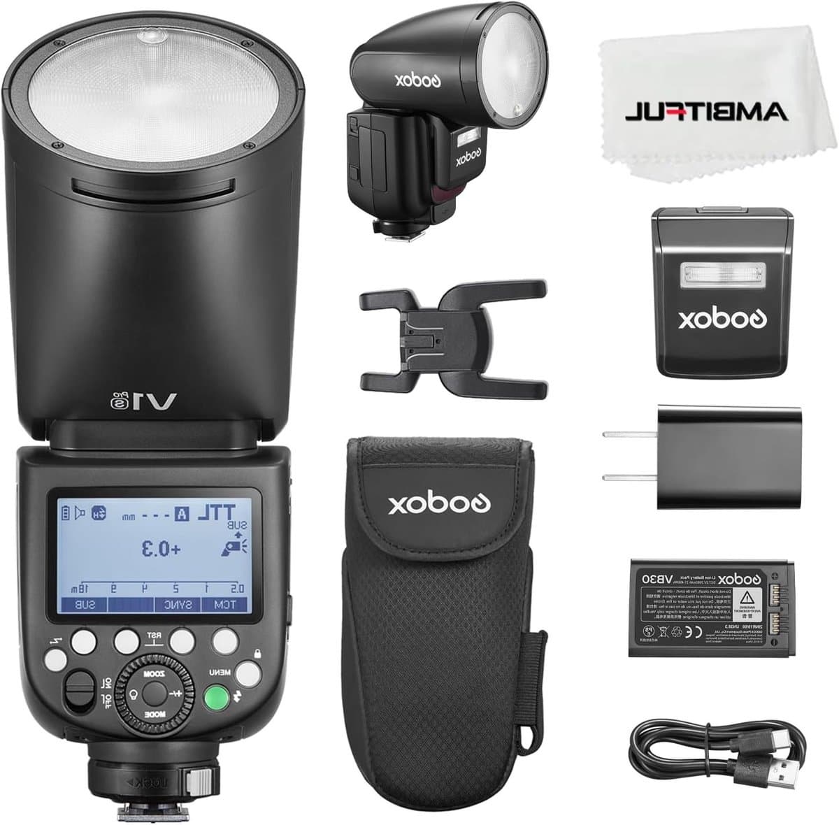 Ronde Flitser met 2.4G X Draadloze HSS, 76Ws TTL en Li-ion Accu voor Sony Camera's