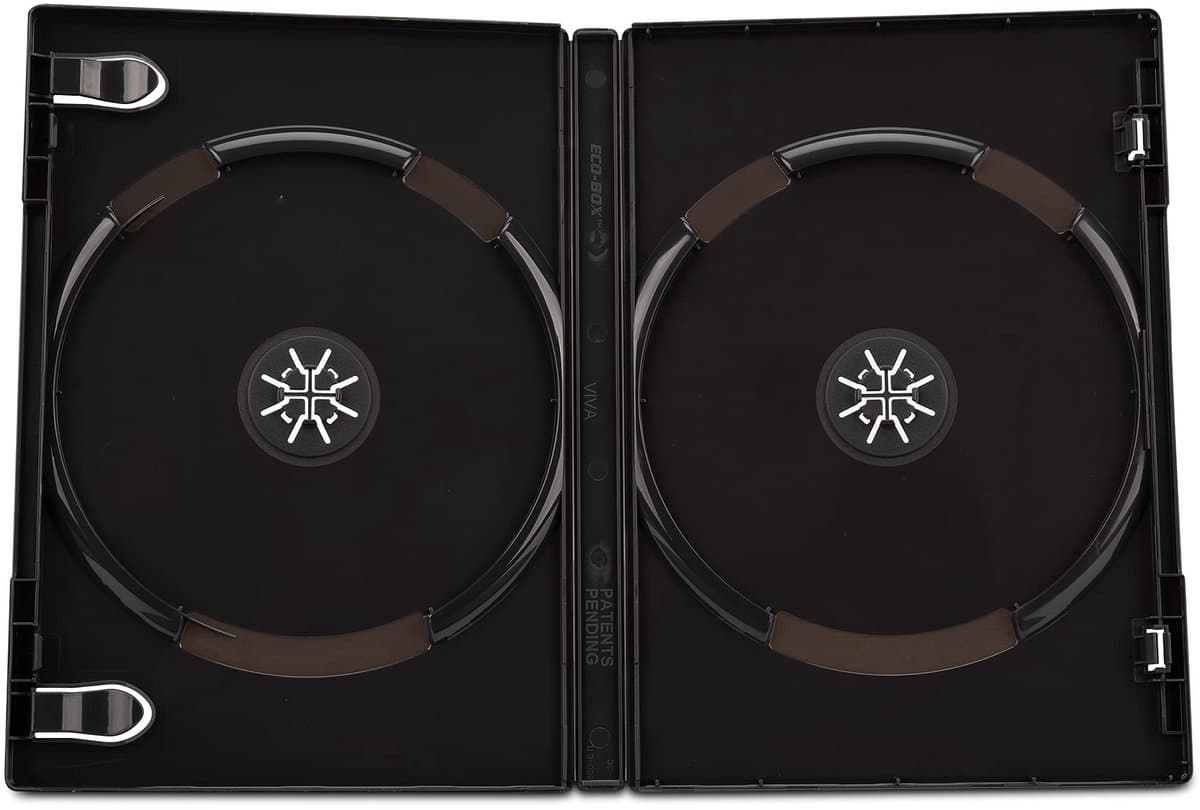 Elzusha - Dubbele DVD Cases - Zwarte DVD Huls - 50 stuks - Geschikt voor DVD opslag - 14mm - Robuuste kwaliteit - Perfect voor archivering